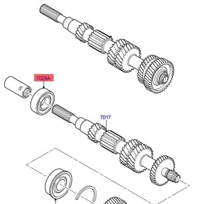 1537914适用福特嘉年华 福克斯 翼搏 波箱轴承 H1BR7025A13A图2