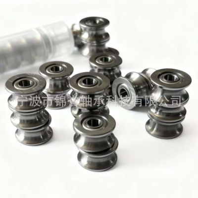 宁波镇海厂家U624U槽深沟球轴承4*13*7非标带槽轴承过线滚轮轴承图4